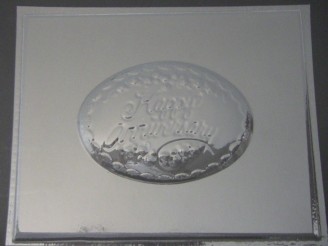 2500 "Happy Anniversary" Plaque Chocolate Candy Mold